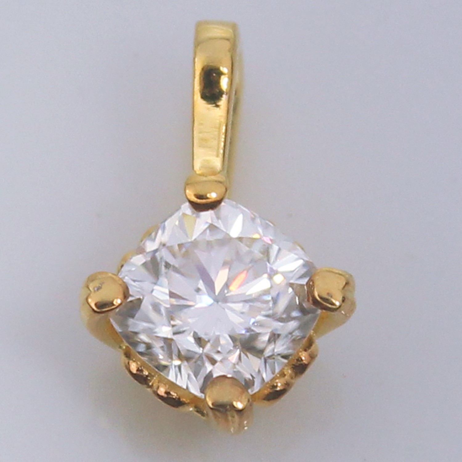 Certified VVS1 Lab Grown Diamond Elegance Anniversary Pendant 14K Gold Over