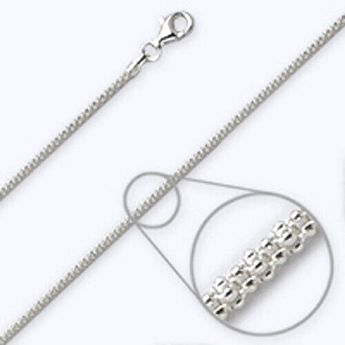 20 Inch Popcorn Chain 1.7mm .925 Sterling Silver Necklace 9mm Lobster Clasp