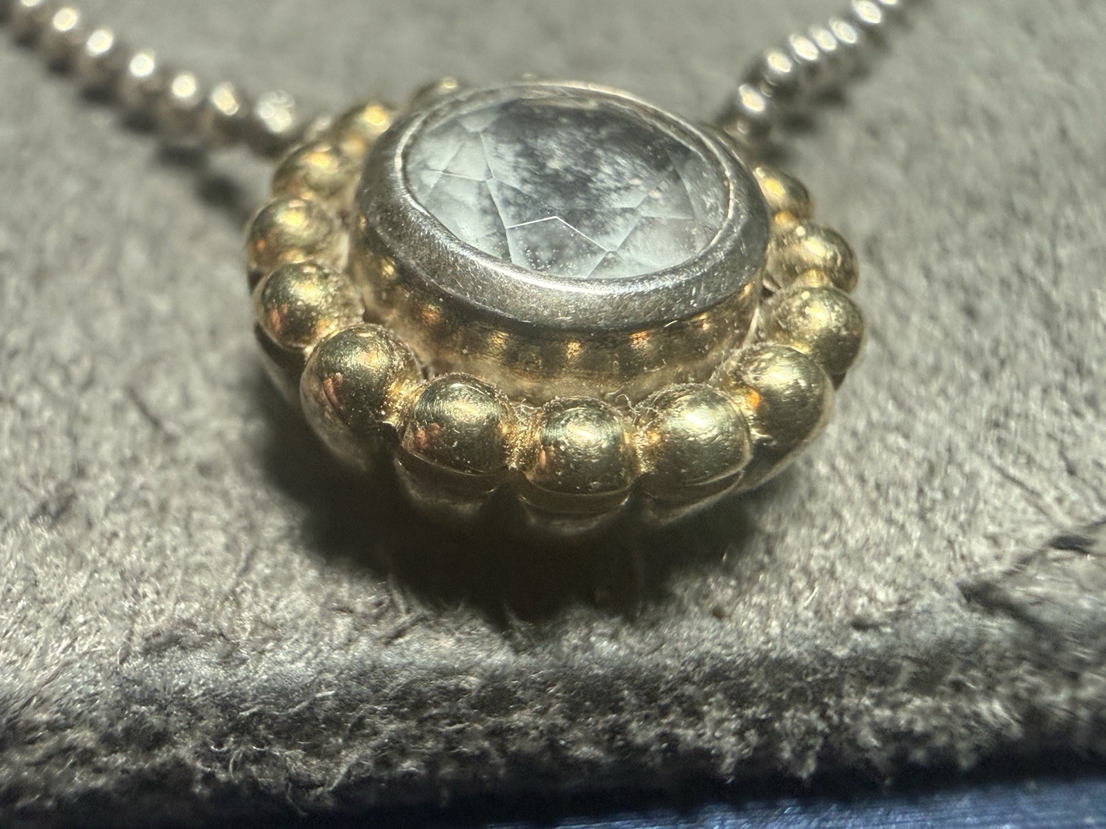 Lagos Caviar Ball Pendant Necklace Sterling Silver 925 18k Gold Chain 18”