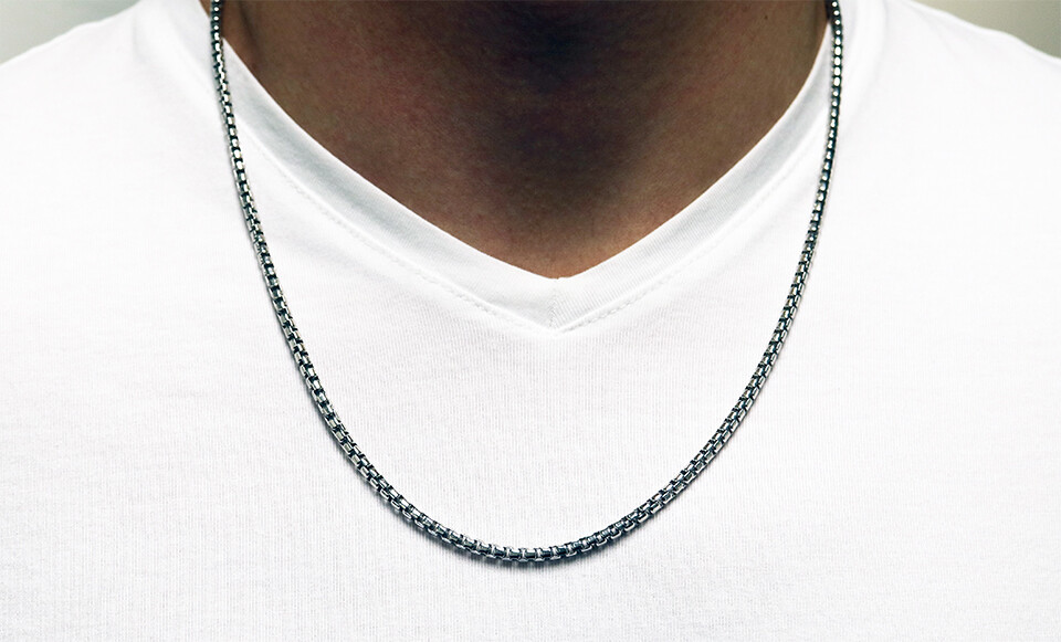925 Sterling Silver Italian 2.5mm Solid Franco Round Box Link Chain Necklace