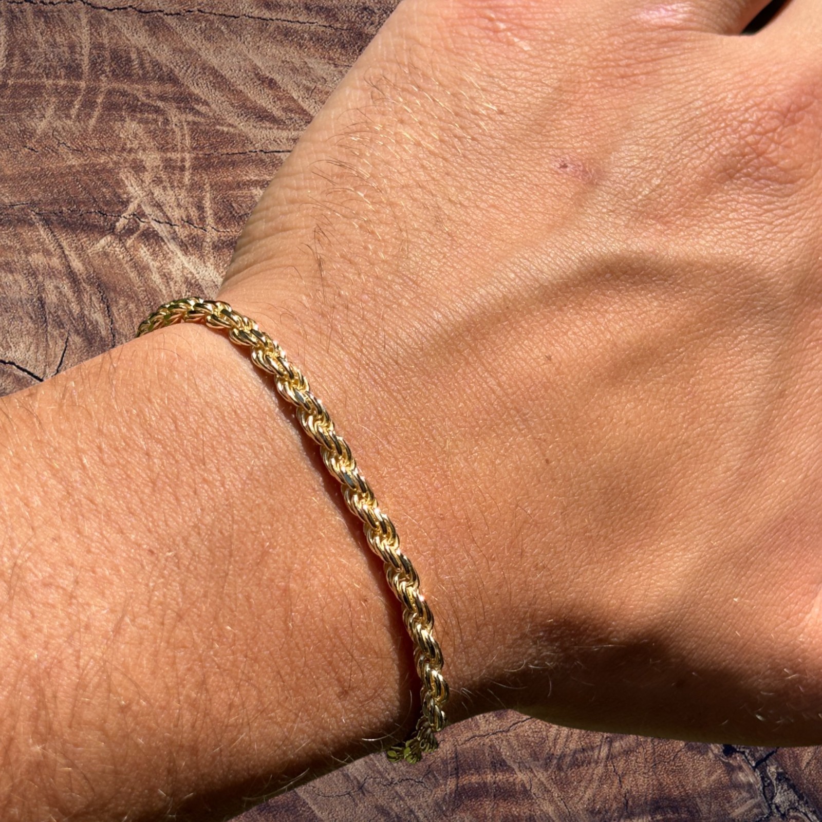 4mm Diamond Cut Rope Bracelet – Solid 925 Sterling Silver Or 14k Gold Vermeil
