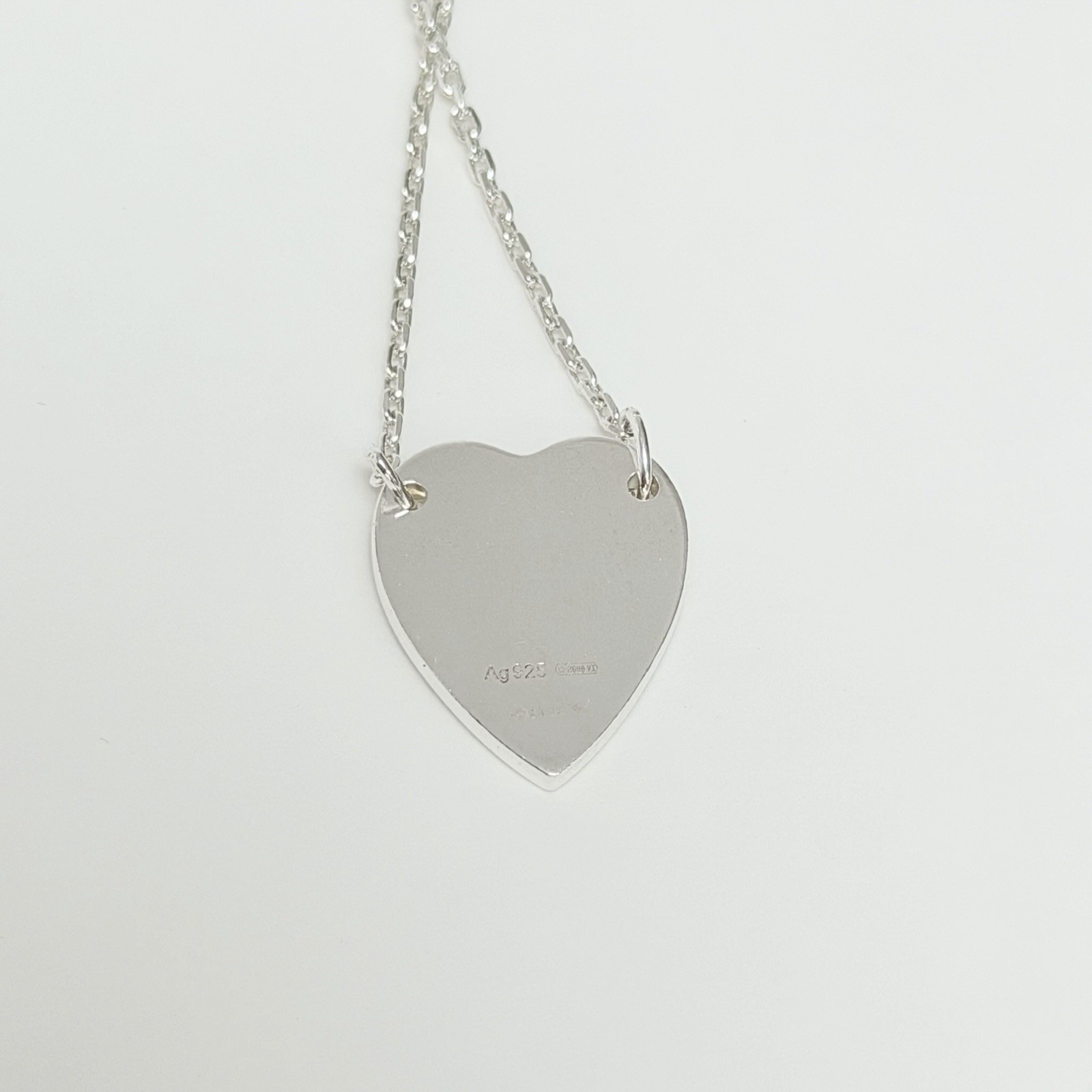 Authentic Gucci Heart Sterling Silver 925 Women’s Necklace 48cm With Packaging