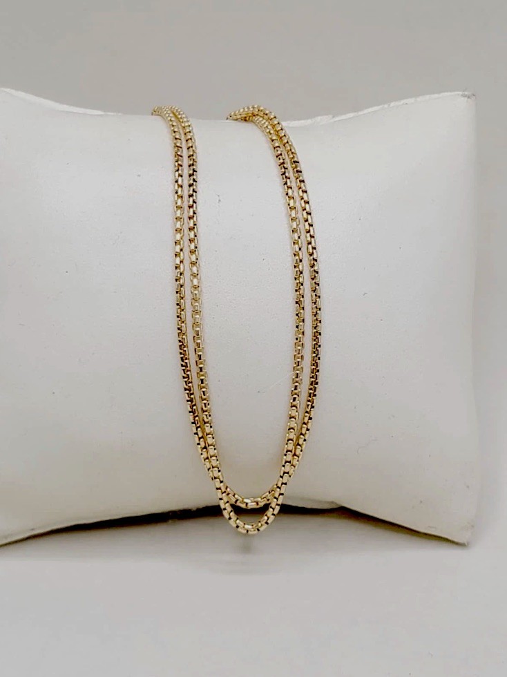 David Yurman 2.7mm Box Chain Necklace in 18k Gold, 22″