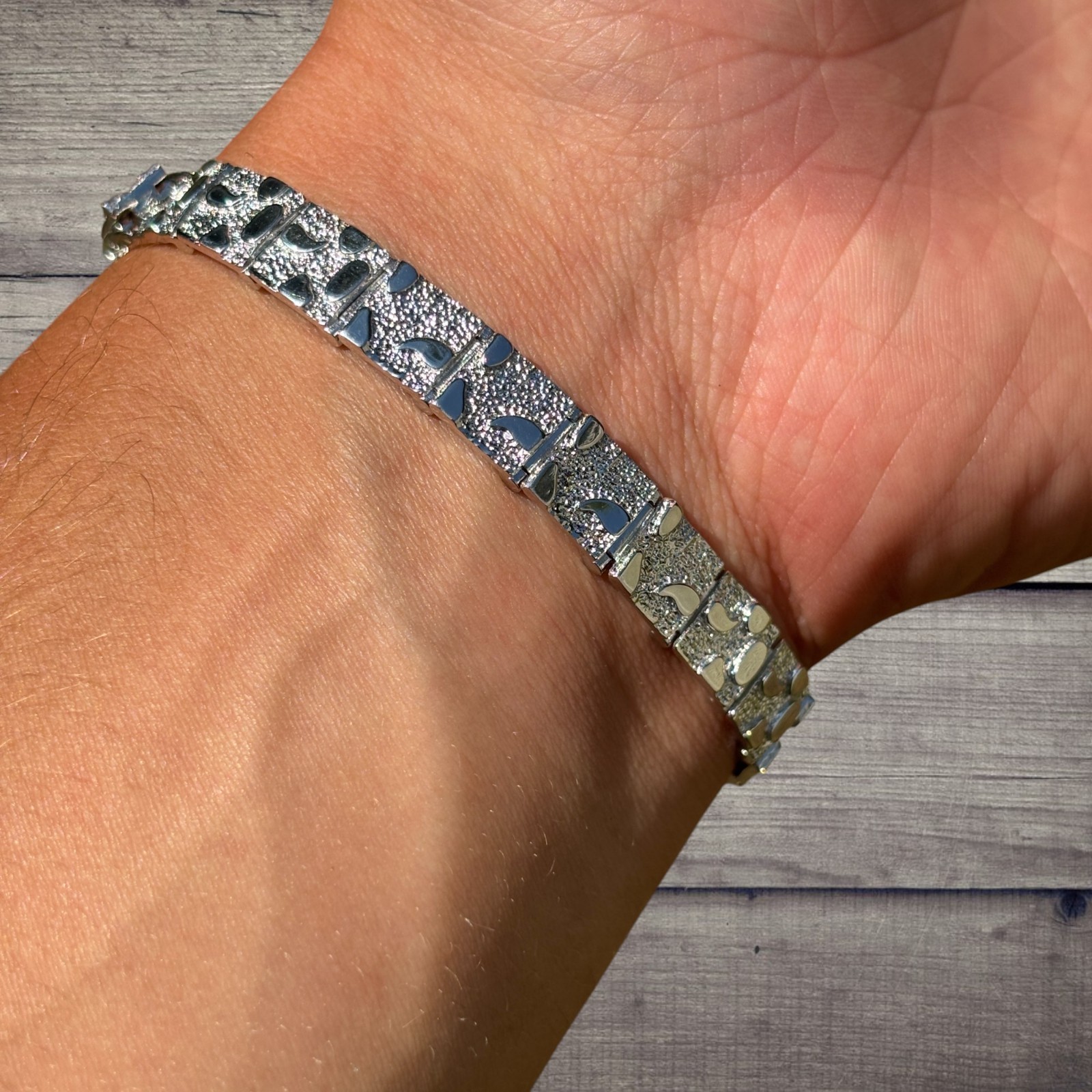 8mm Custom Nugget Bracelet – Real Solid 925 Sterling Silver Or 14k Gold Vermeil
