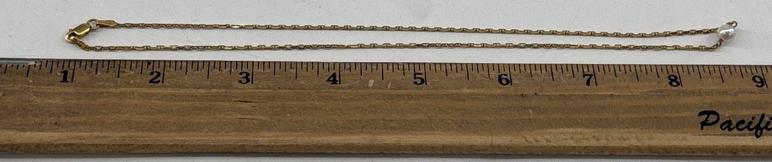 14k solid gold 16″ link chain necklace