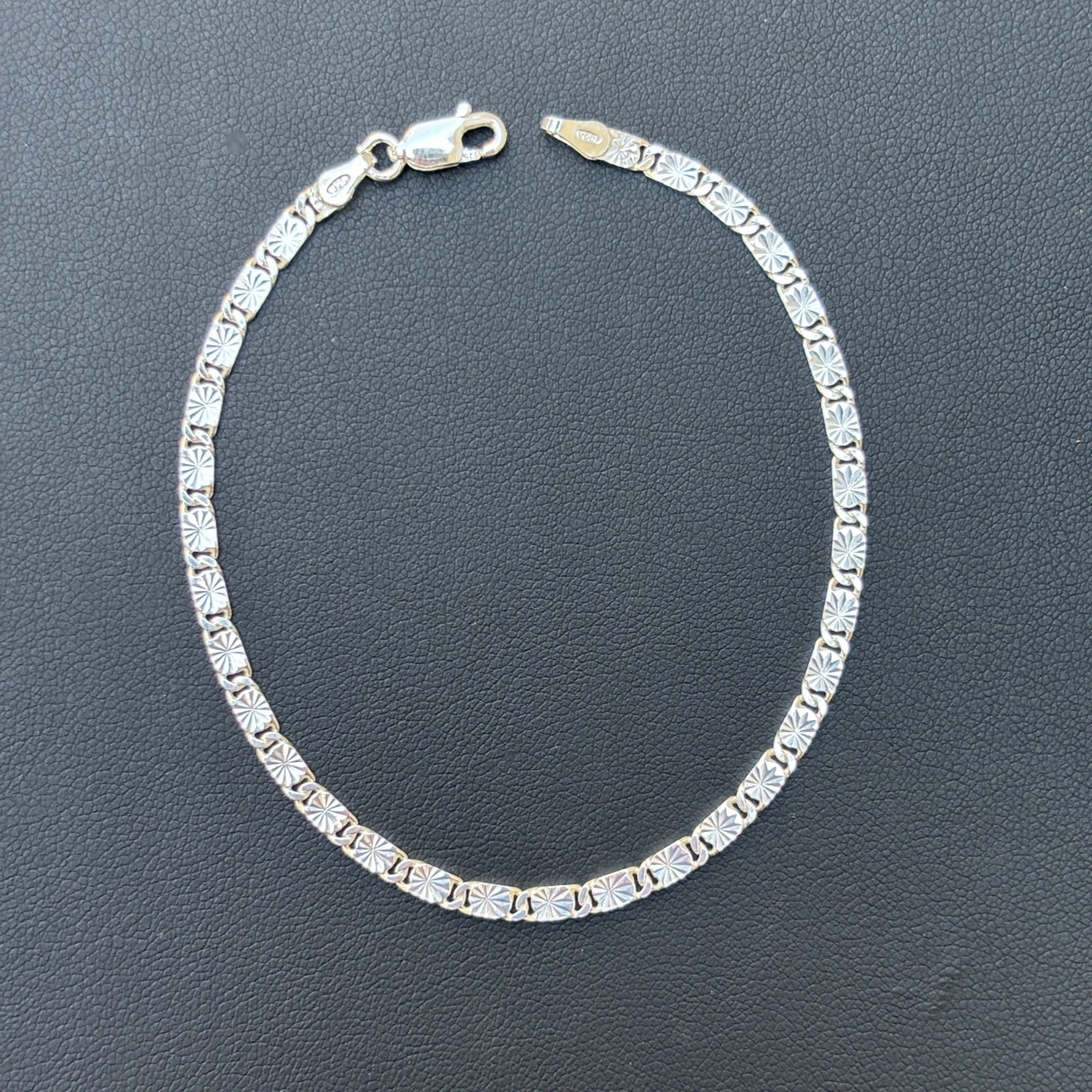 3mm Valentino Link Bracelet – Real Solid 925 Sterling Silver MADE IN ITALY