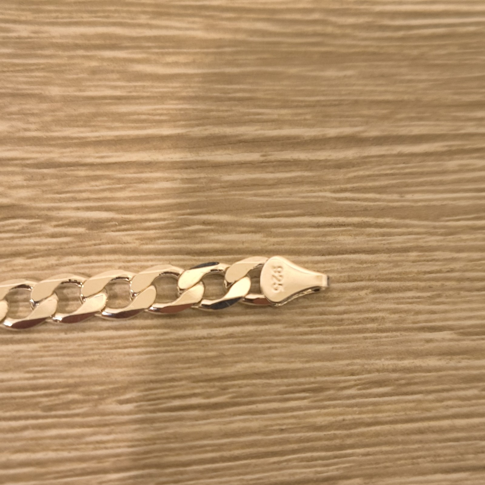 925 Sterling Silver Curb Link Chain Necklace 18 in