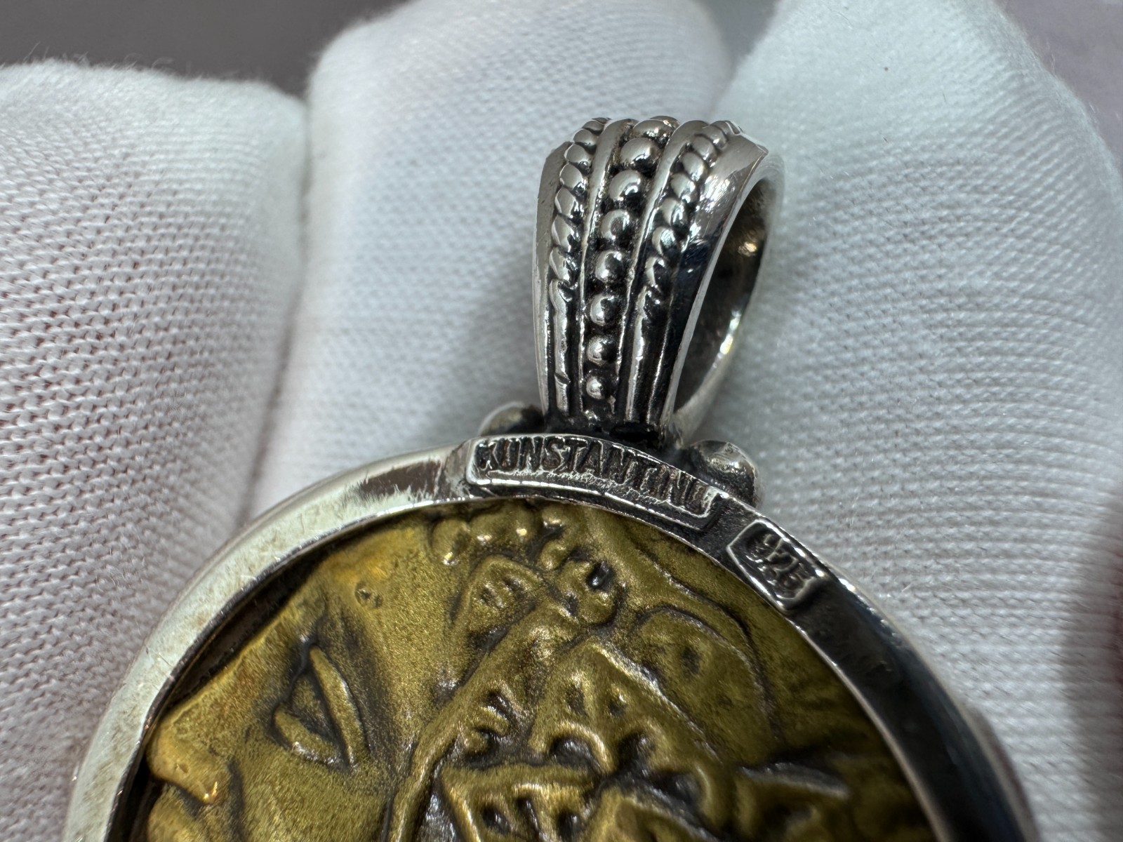 Konstantino Sterling Silver & Bronze Hercules Reversible Pendant