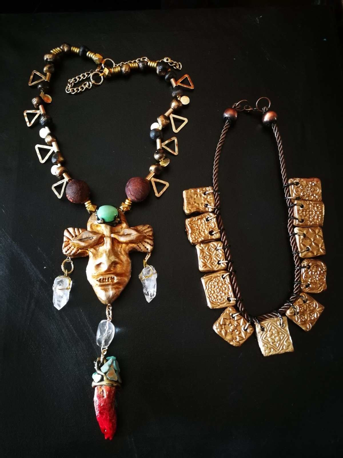Statement Fine Jewelry Ethnic Glamour Gemstone Jewel Sculpture Tribal Mask Stone