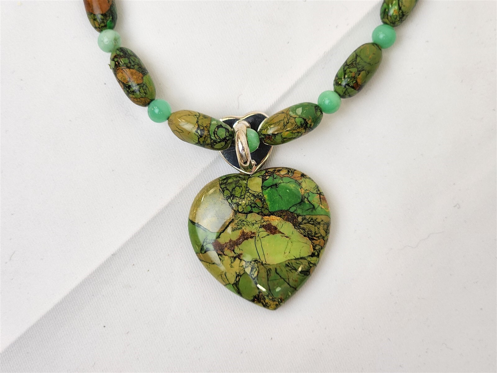 Jay King DRT Mine Finds Sterling 925 Turquoise Heart Pendant Necklace