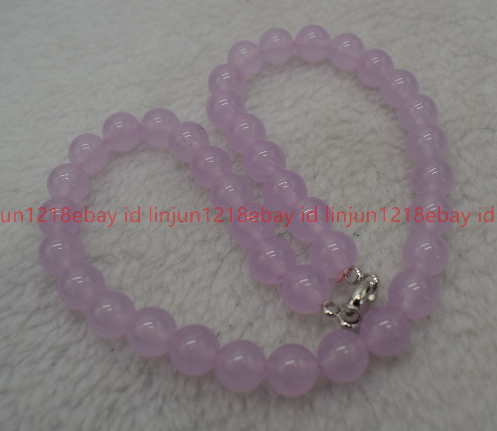 Natural Pretty 8/10/12mm Light Purple Jade Round Gemstone Beads Necklace 16-32in