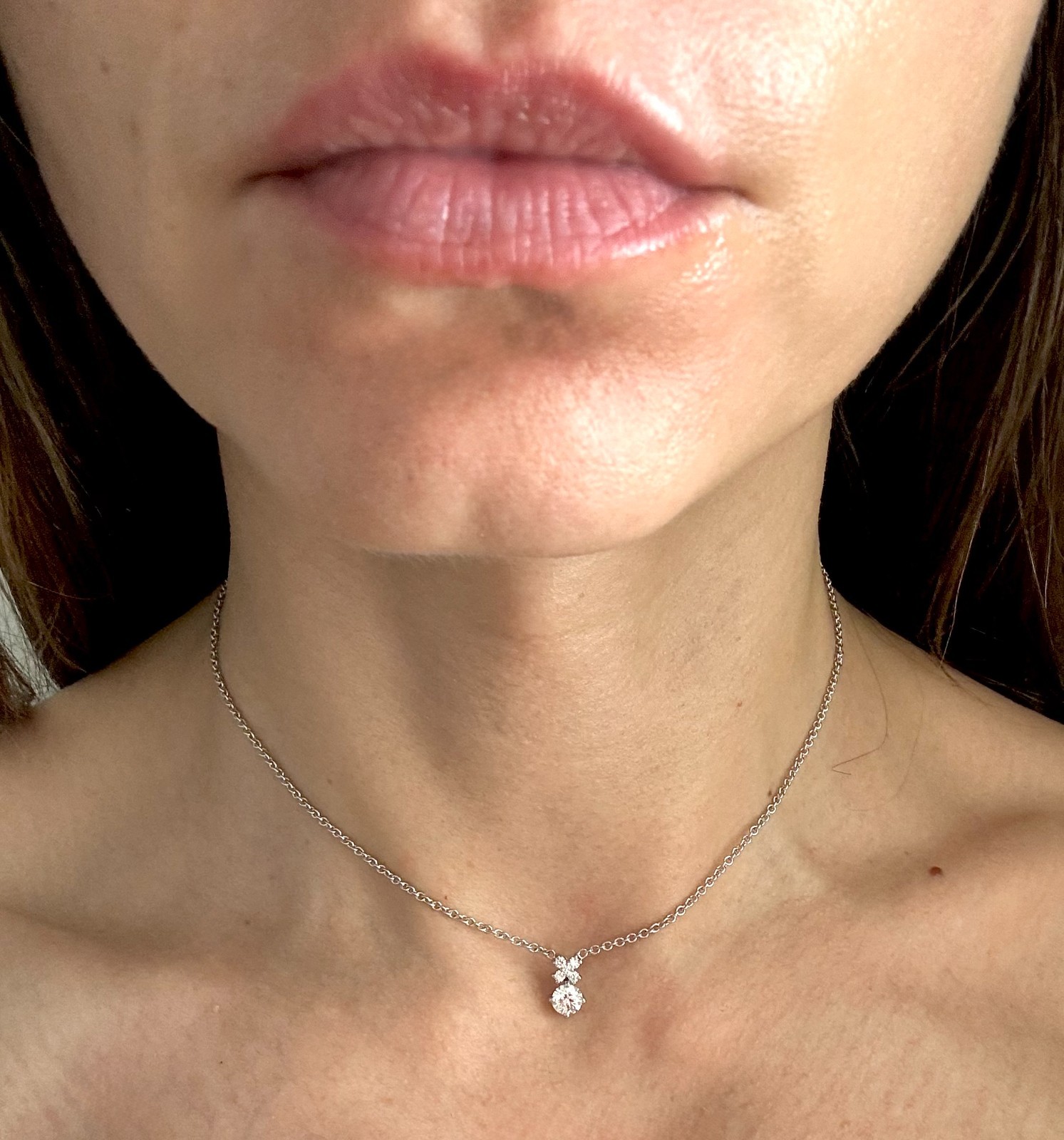 DIAMOND PENDANT 14K WG, 0.50 CARAT VS QUALITY, GIA CERT, RET USD $2,700+TAX