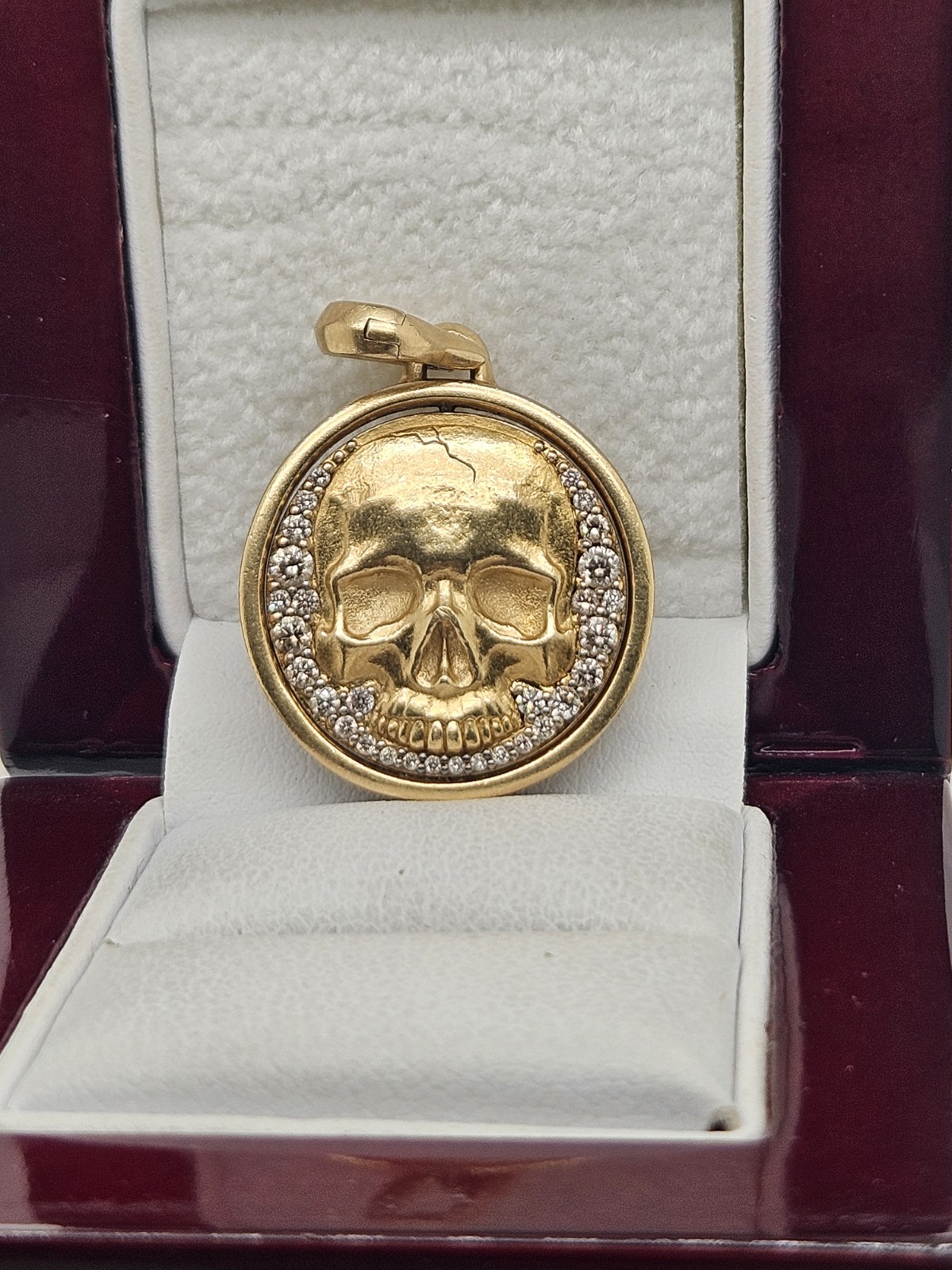 David Yurman 18k Yellow Gold Life & Death Duality Amulet Diamonds