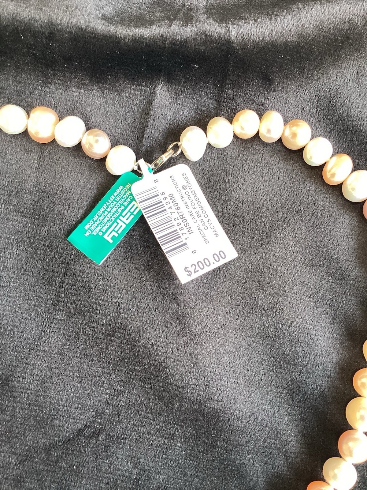 EFFY 18″ 7.5-8.5mm Cultured Pearl Strand Necklace Retail $200