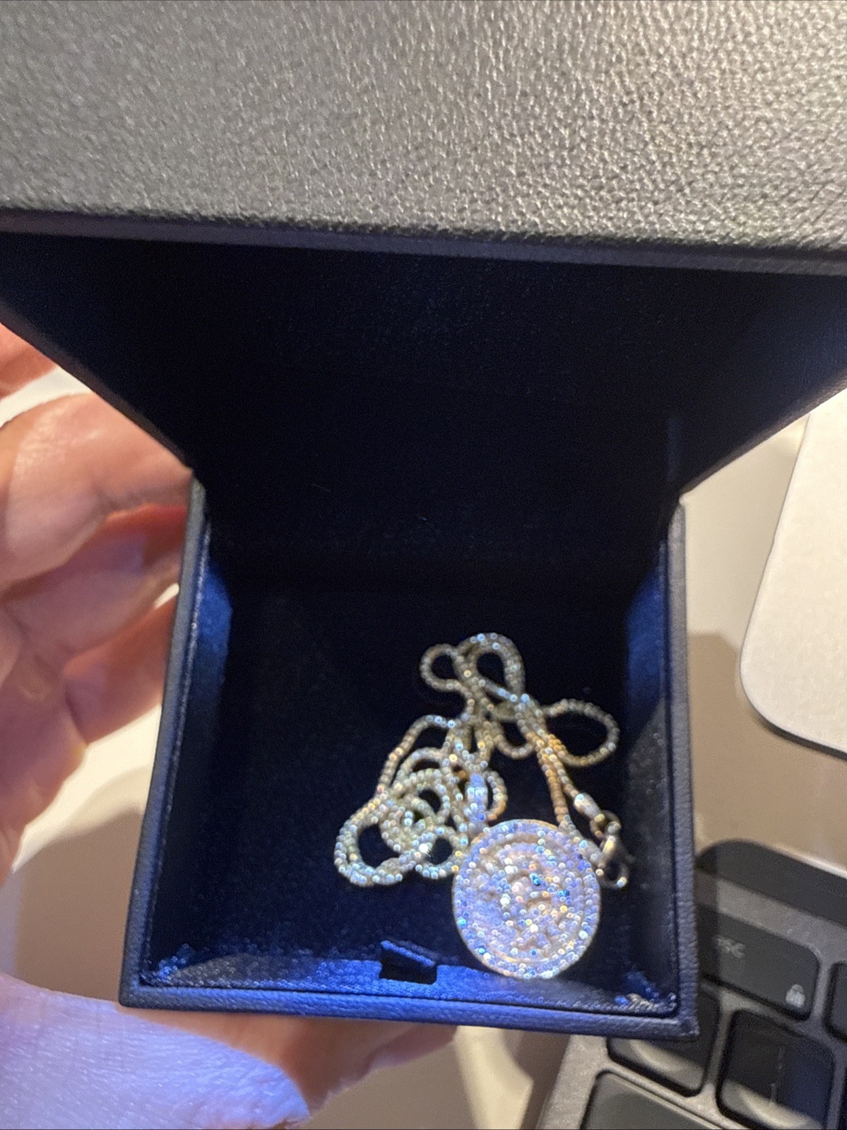 IF & Co. Micro Bitcoin Piece Fully Iced Yellow Gold VS-SI Franco 20 Inch Chain