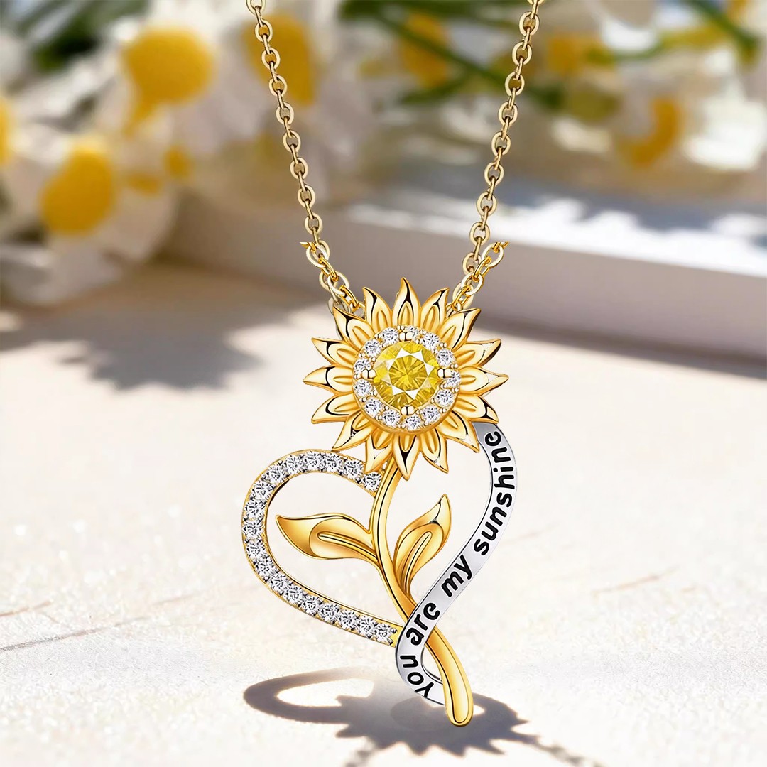 18K Gold Plated Sunflower Necklace: The Perfect Anniversary & Birthday Gift