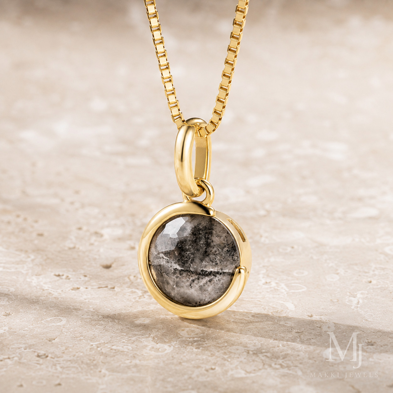 Crescent Moon Herkimer Diamond Necklace – Celestial Galaxy 925 Sterling Silver
