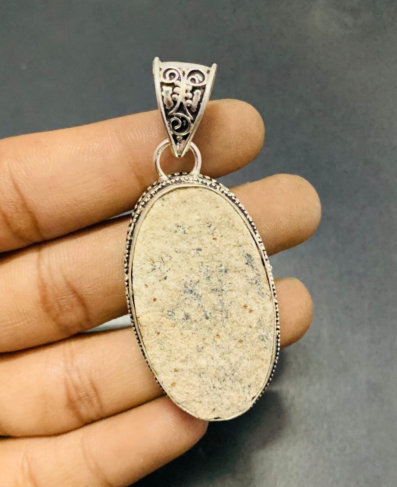 German Dendrite Gemstone 925 Sterling Silver Handmade Pendant Jewelry Gift For