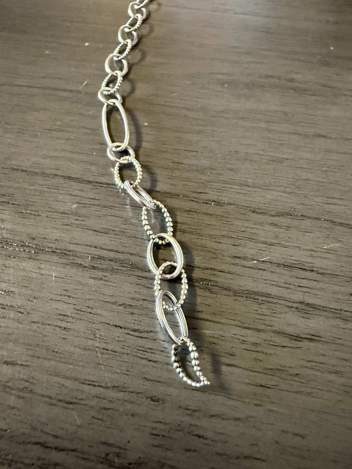 LAGOS Signature Caviar Sterling Silver Oval Link Necklace 19” 925 Signed 21.4g