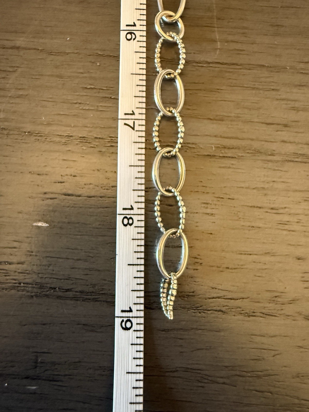LAGOS Signature Caviar Sterling Silver Oval Link Necklace 19” 925 Signed 21.4g