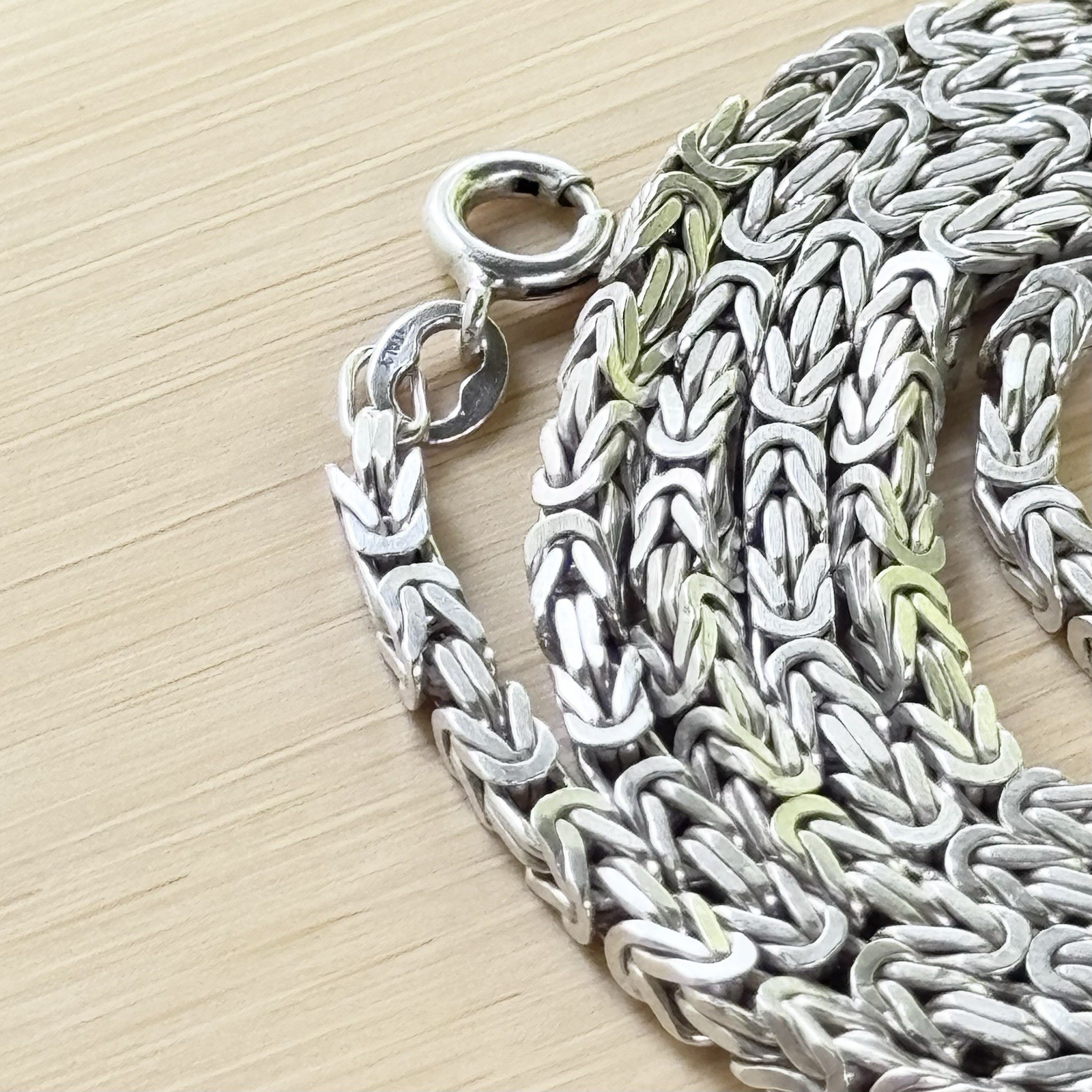 Byzantine 21 “ Chain-Necklace Sterling Silver 925 Made In Italy 18.8 Grams 2.5mm