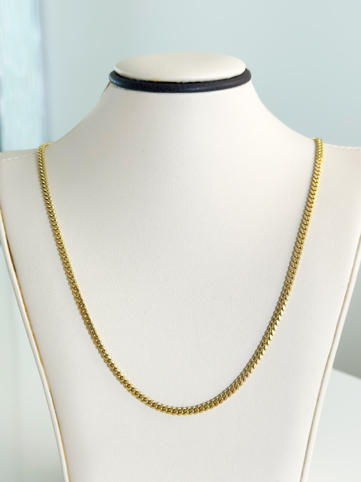 14k or 10k SOLID Gold Cuban Link 3mm Chain Necklace 16 18 22 24 26″ w/ Box Lock