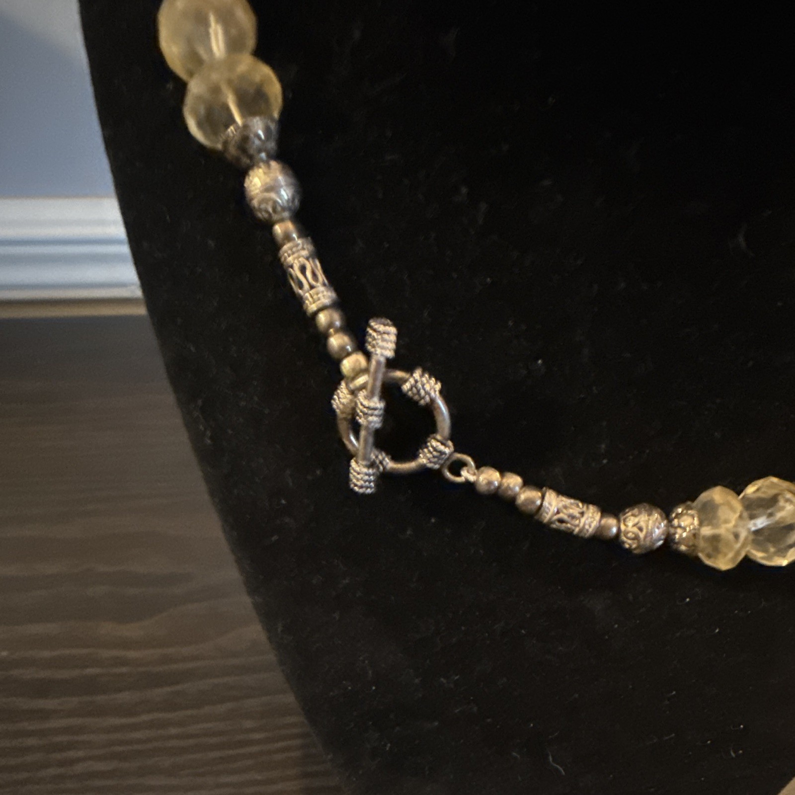Sterling Silver Natural Stone Necklace