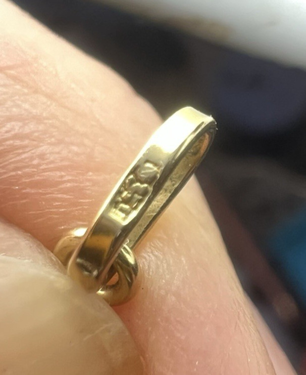 Solid 18k Gold Gondola Venice Venezia Charm Pendant Souvenir Italy 1.1 g