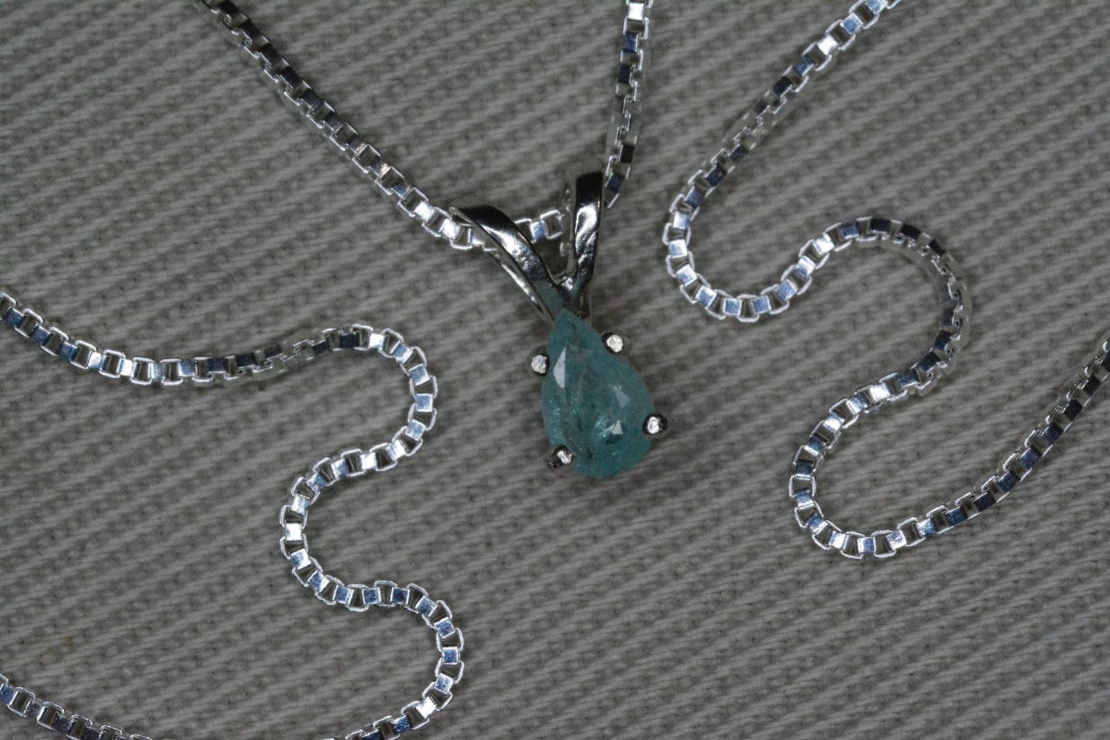 Small Paraiba Tourmaline Necklace 0.17 Carat Sterling Silver Real Genuine PB50