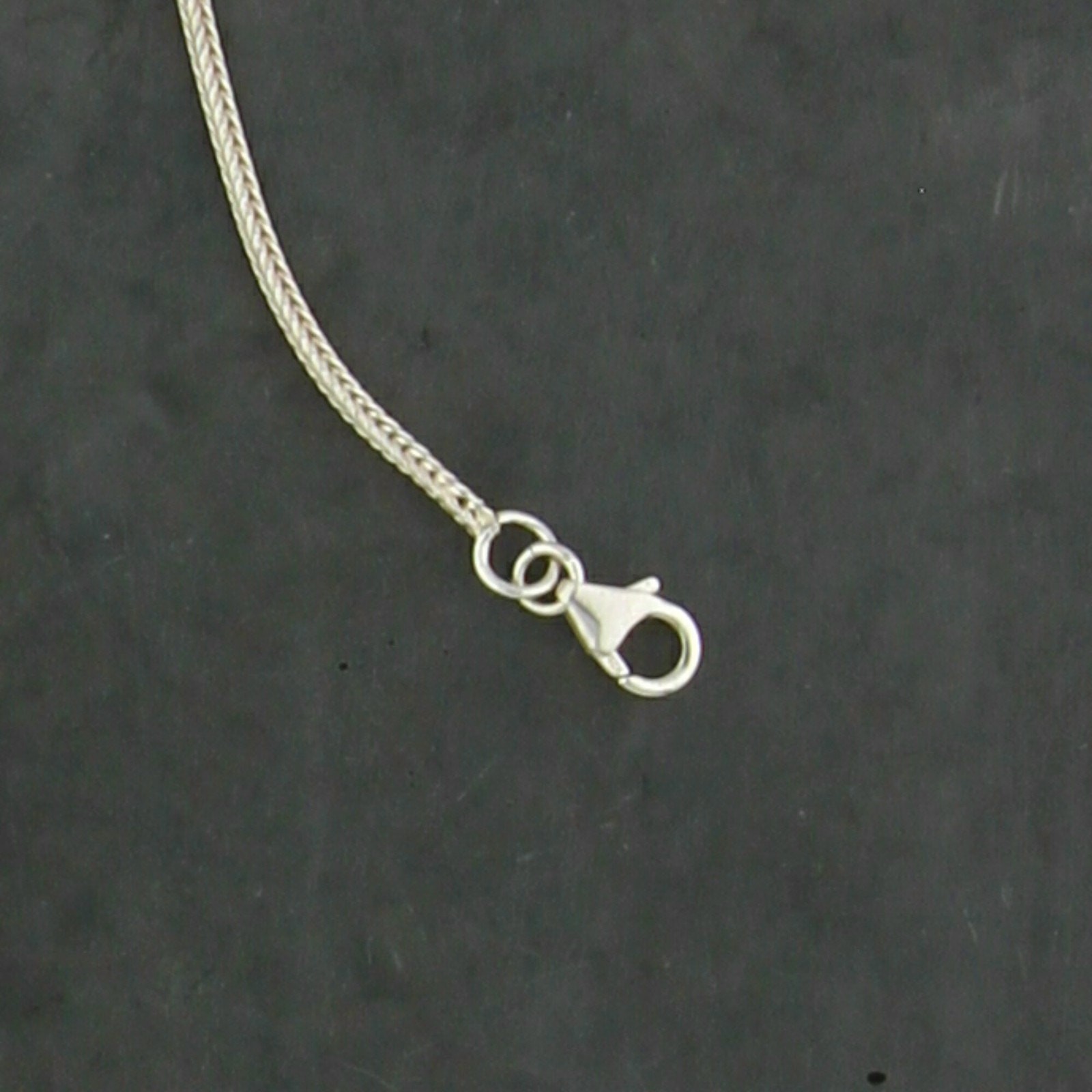 sterling silver braided emerald drop necklace size 17.5-19.5in