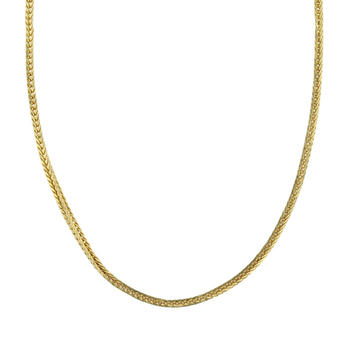 1.4mm Foxtail Link Chain 24.5″ Necklace 14k Yellow Gold 7.62 Grams