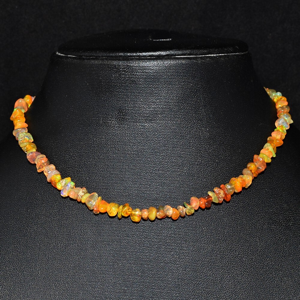 Exclusive Amazing Ethiopian Opal 50.00 Cts Beaded Beautiful Necklace VK 42 E593