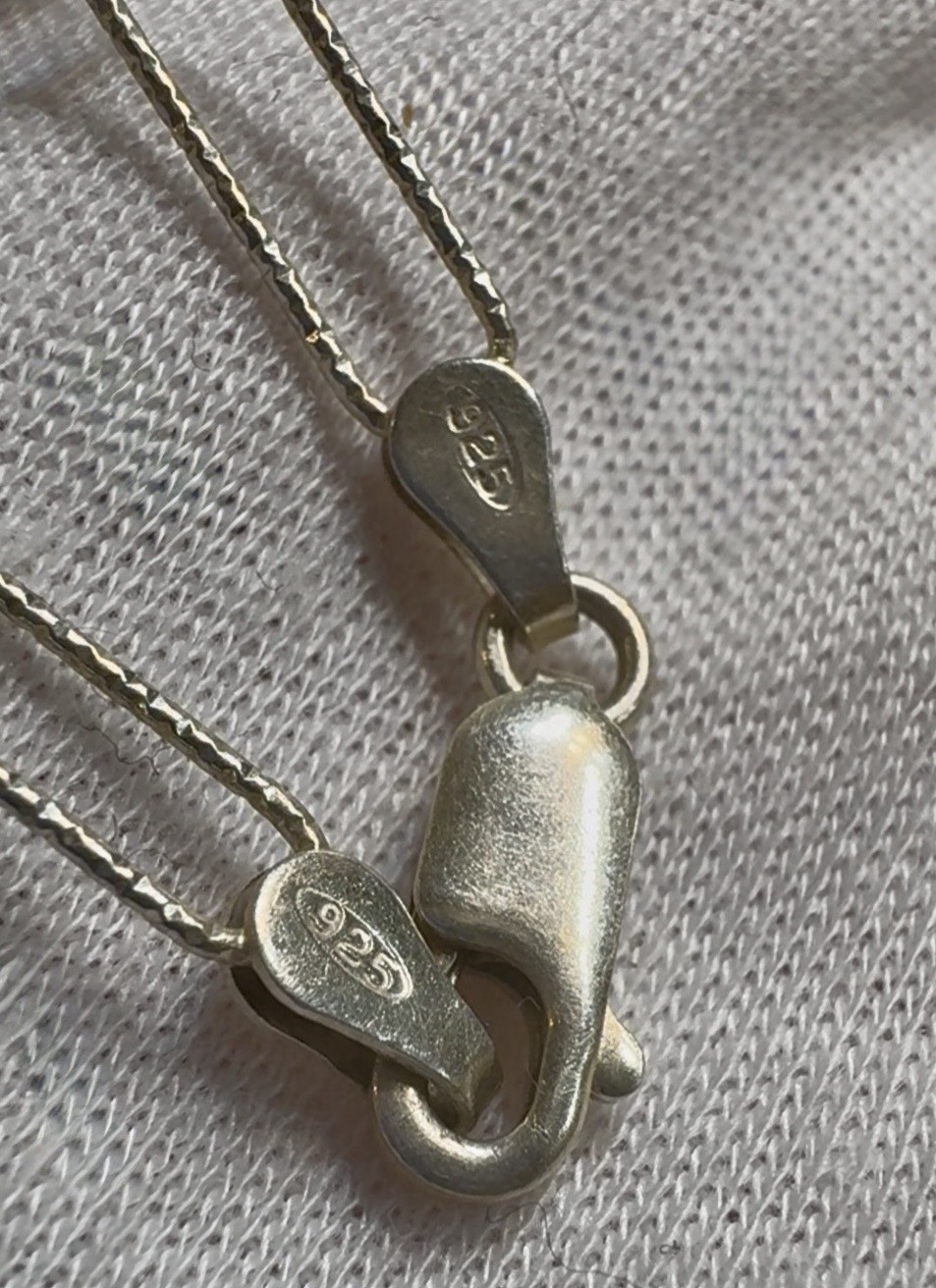Sterling Silver Etched Paperclip Dolphin Necklace with Lapis Crystal Point Italy