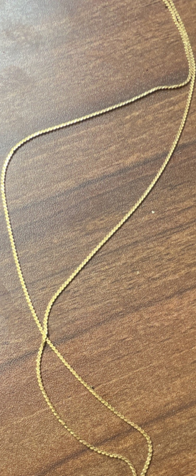 Gold Cable Chain Necklace Yellow Gold Metal No Stone Spring Ring Closure