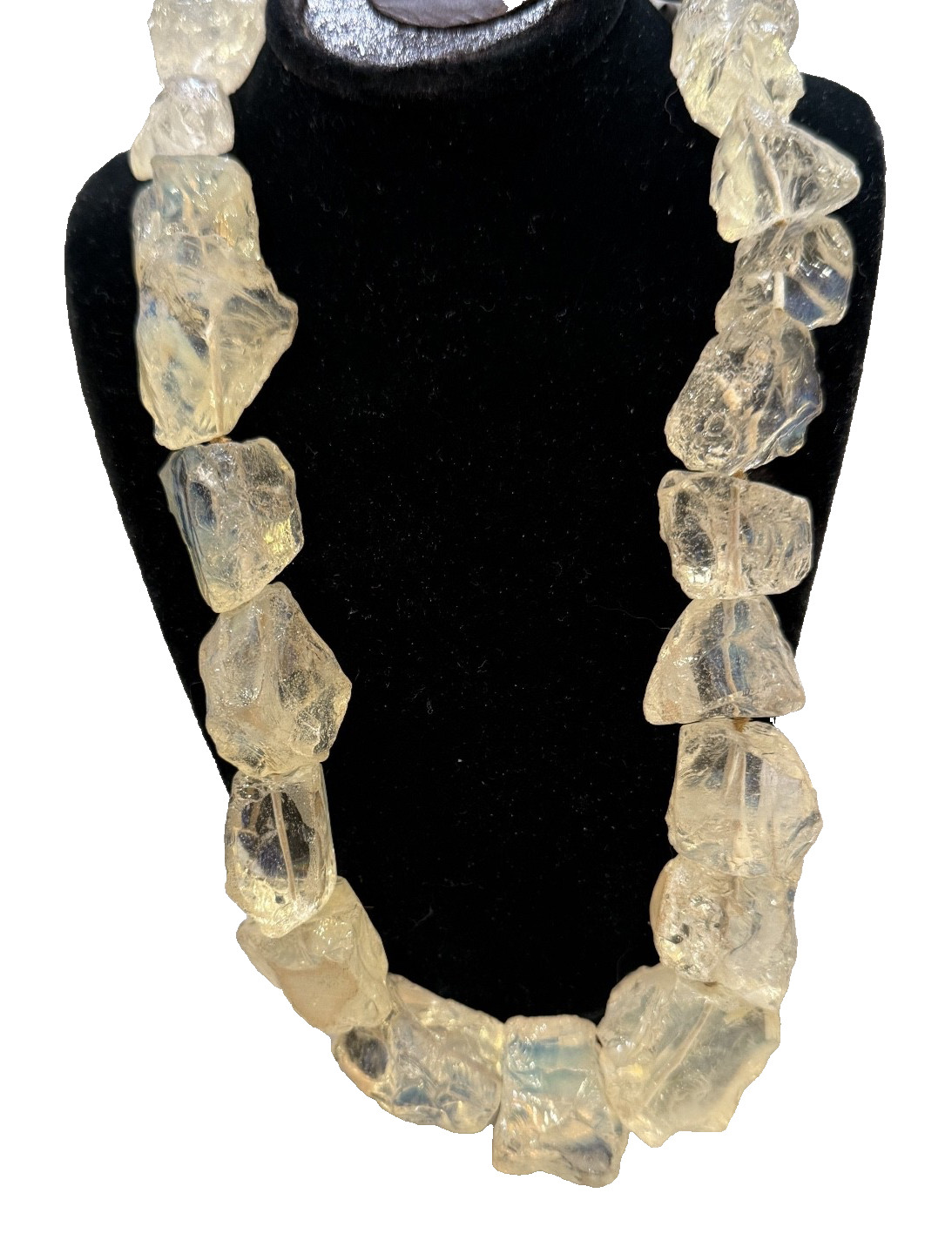 Citrine chunky Necklace – 16″ & Sterling Silver – EXEX Claudia Agudelo