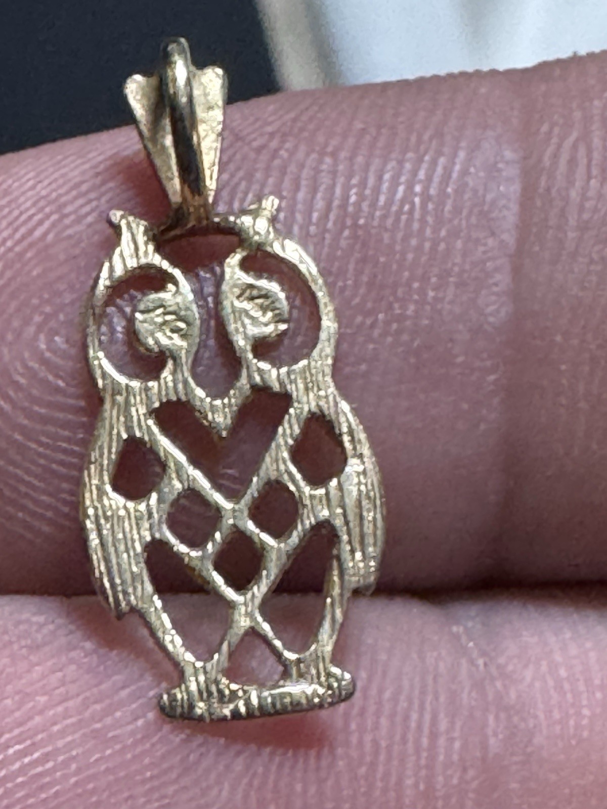 Owl 14k Gold Charm