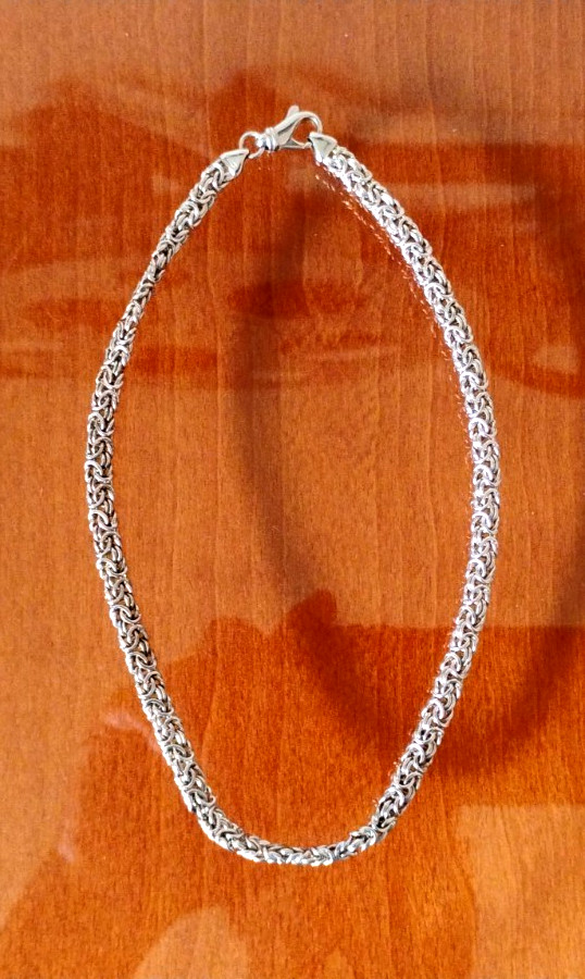 VINTAGE 2205 AR 925 STERLING SILVER NECKLACE-MADE IN ITALY-19 grams-BEAUTIFUL!
