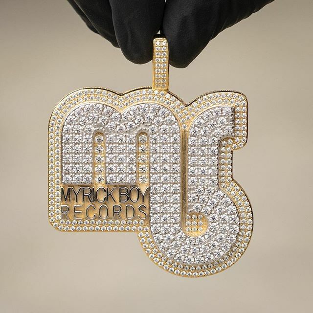 10k Gold Finish Over 925 Sterling Silver Customised Pendant RSG 620
