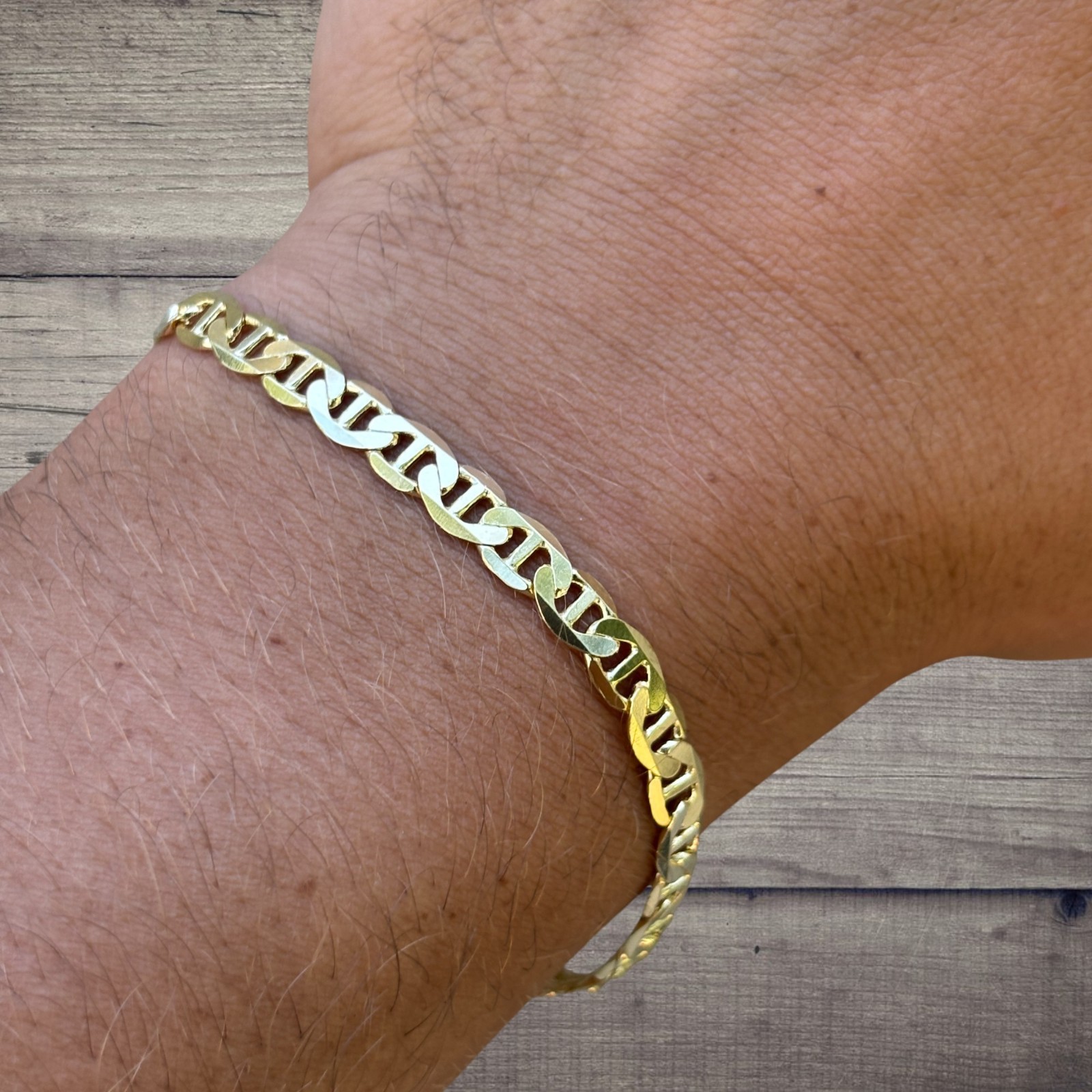 5mm Mariner Link Bracelet – Real Solid 925 Sterling Silver Or 14k Gold Vermeil