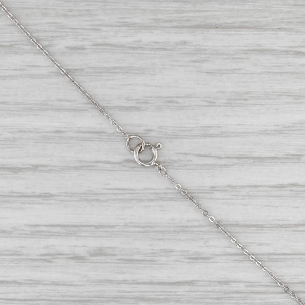 16.25″ 1.1mm Cable Chain Necklace 14k White Gold