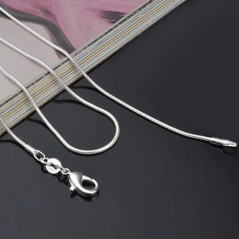 Men&Women’s 925 Sterling Silver Tarnish-Free Italian Snake Chain Necklace 16-24*