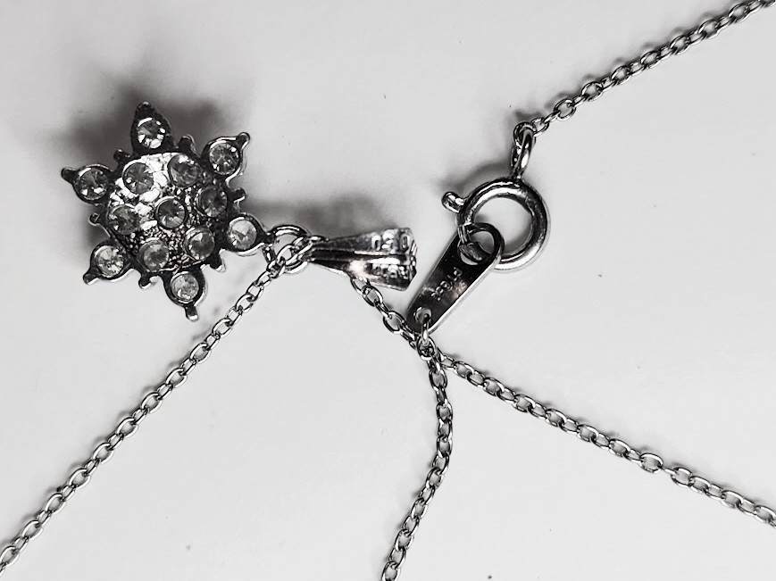PLATINUM 0.50CT DIAMOND NECKLACE PENDANT 16″ adjustable
