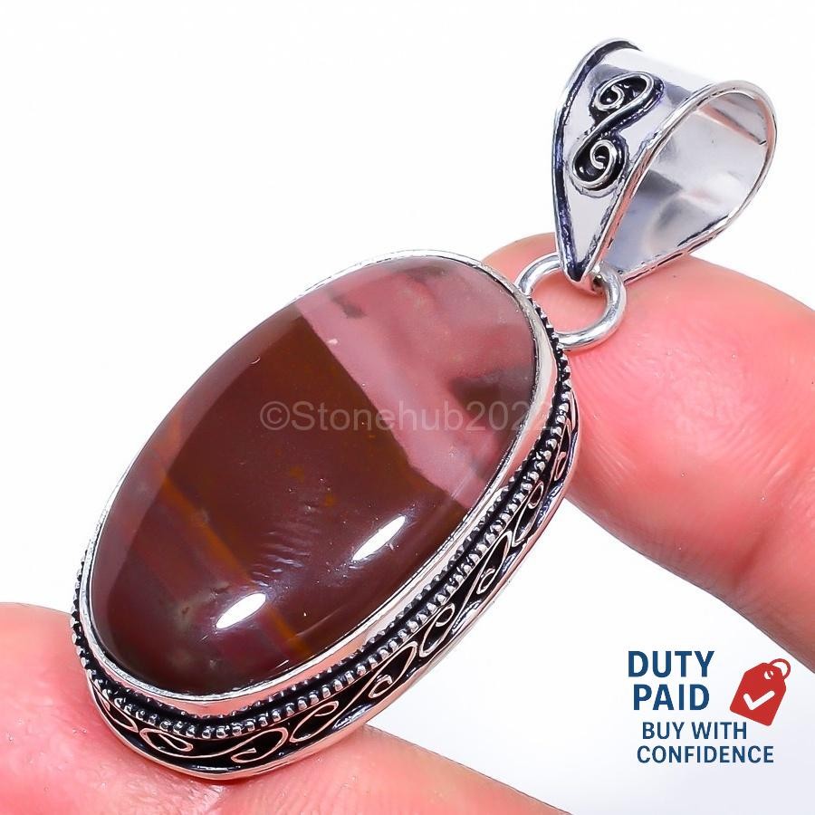 925 Silver Genuine mookaite Engagement Wedding Anniversary Birthday Wife Pendant