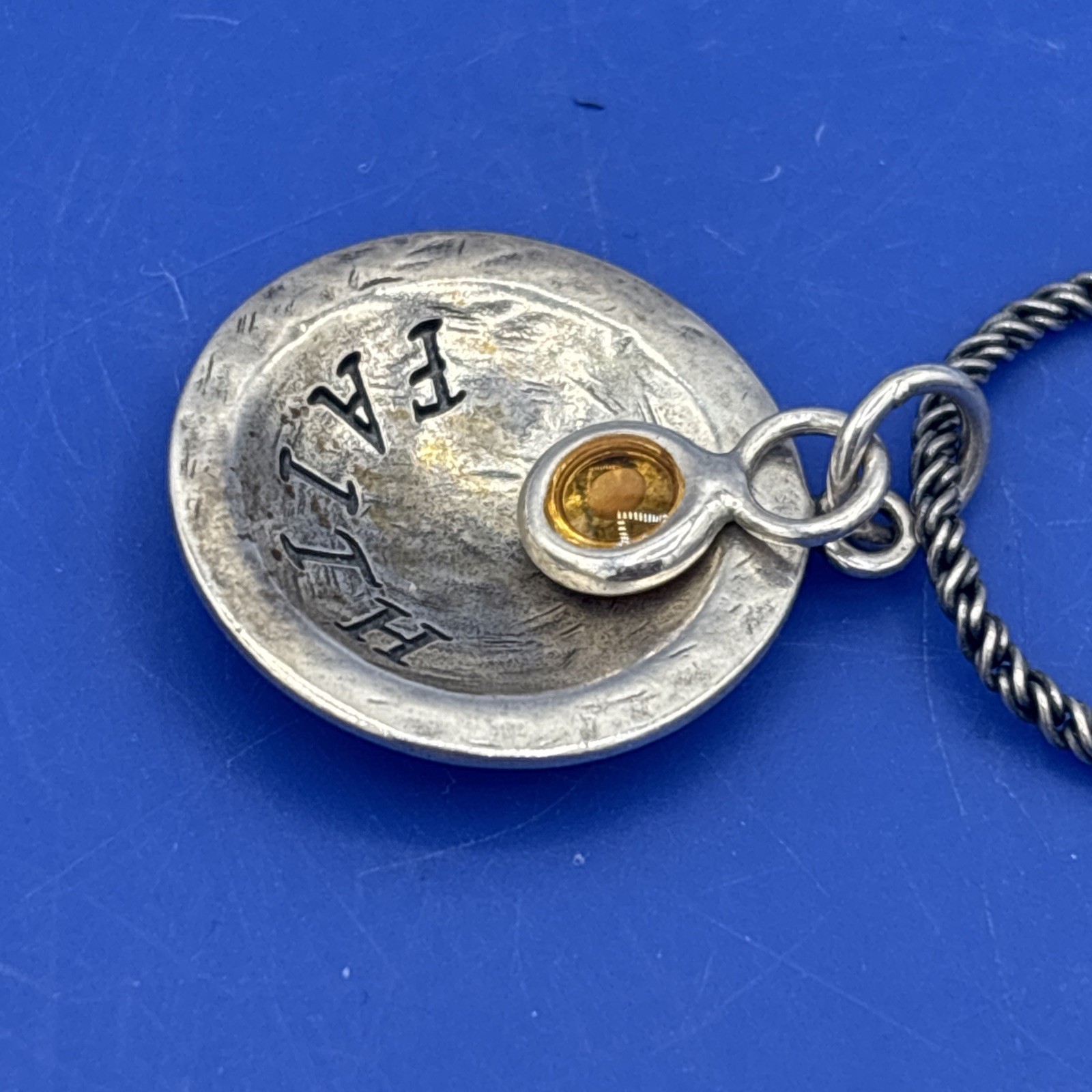 SILPADA Sterling Silver ‘Faith of a Mustard Seed’ Disc Pendant Necklace 925 18”