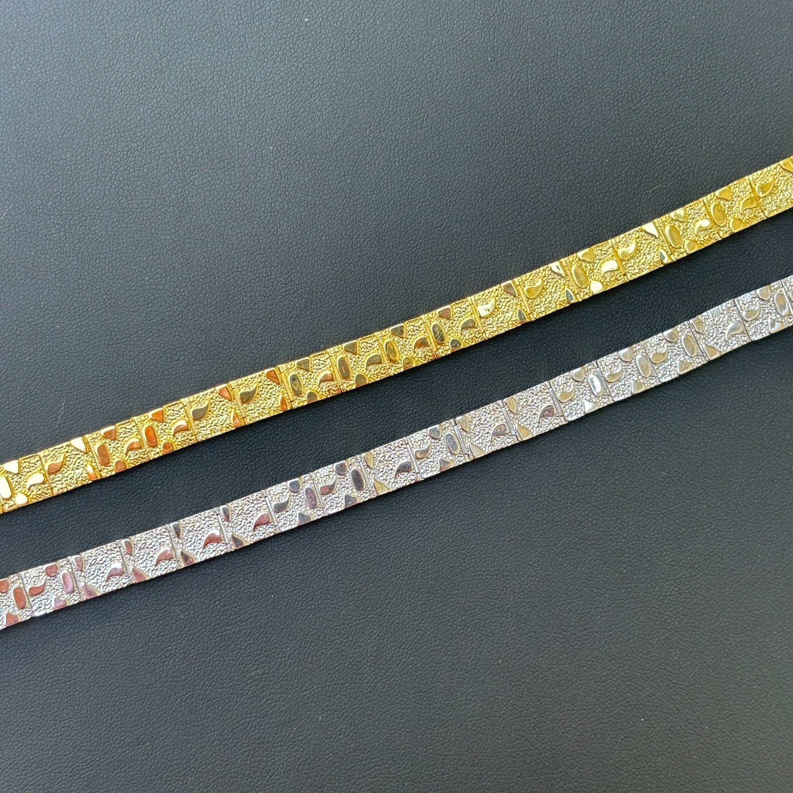 8mm Custom Nugget Bracelet – Real Solid 925 Sterling Silver Or 14k Gold Vermeil