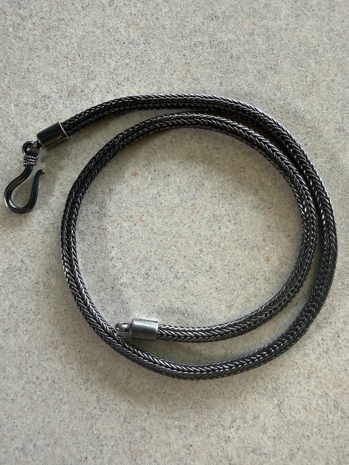 Heavy 925 Silver Foxtail Chain 17”