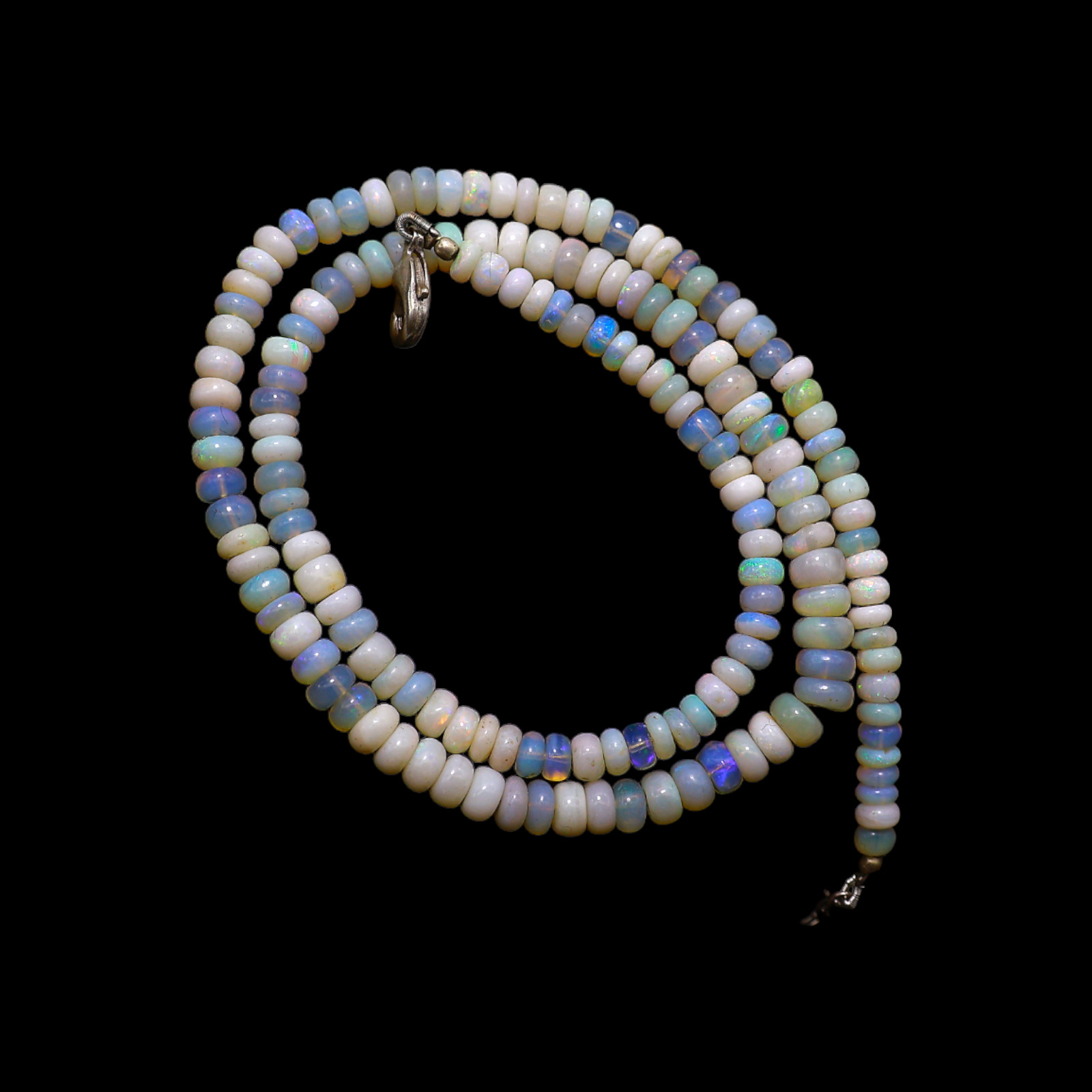 Rondelle Smooth Multi Color Fire Opal Beaded Not Applicable Unique Wife Necklace
