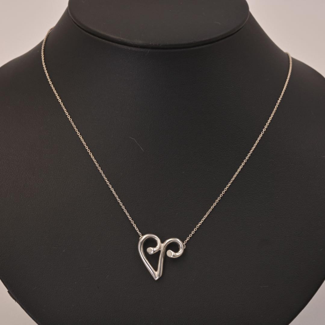 Tiffany & Co. Paloma Picasso Alphabet V Necklace Silver 925 Unisex Used Good