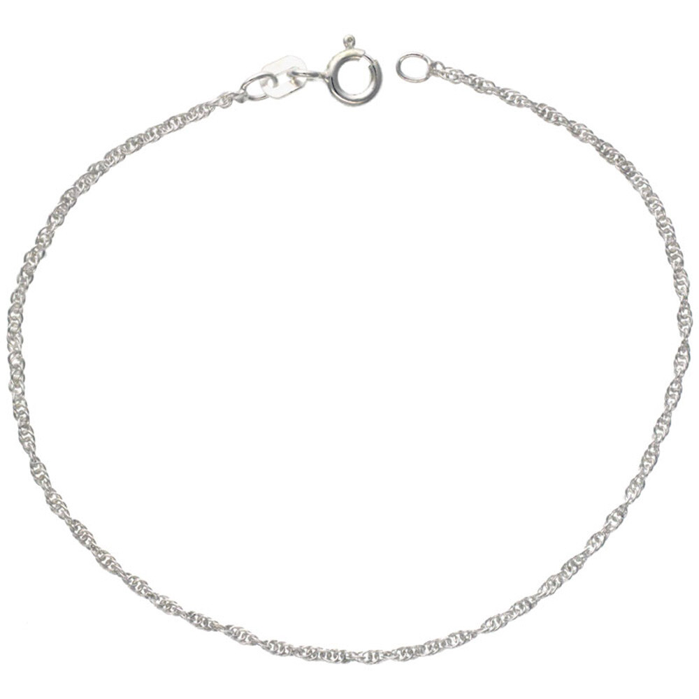 925 Sterling Silver Very Thin Loose Rope Chain Necklace Light Weight 1mm 16″-18″