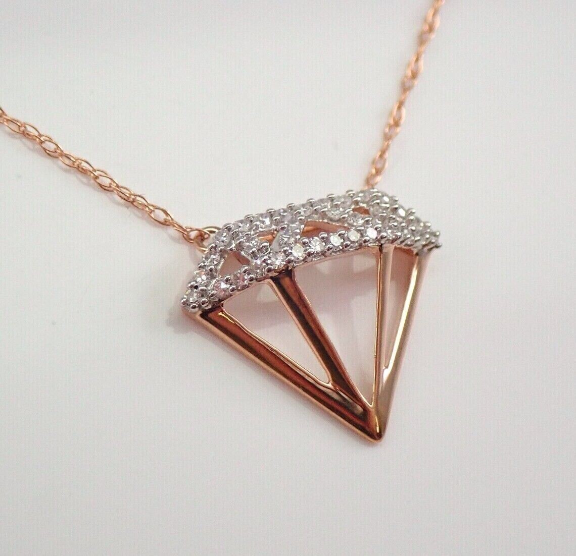 1.12Ct Round Cut Lab Created Diamond Women’s Pendant 14k Rose Gold Plated Silver